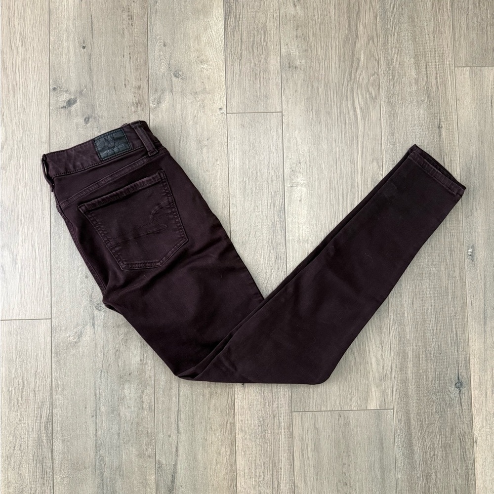 American Eagle Outfitters Women's Maroon Jean Jeggings